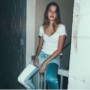 Brandy melville Kenzo patchwork jeans worn twice